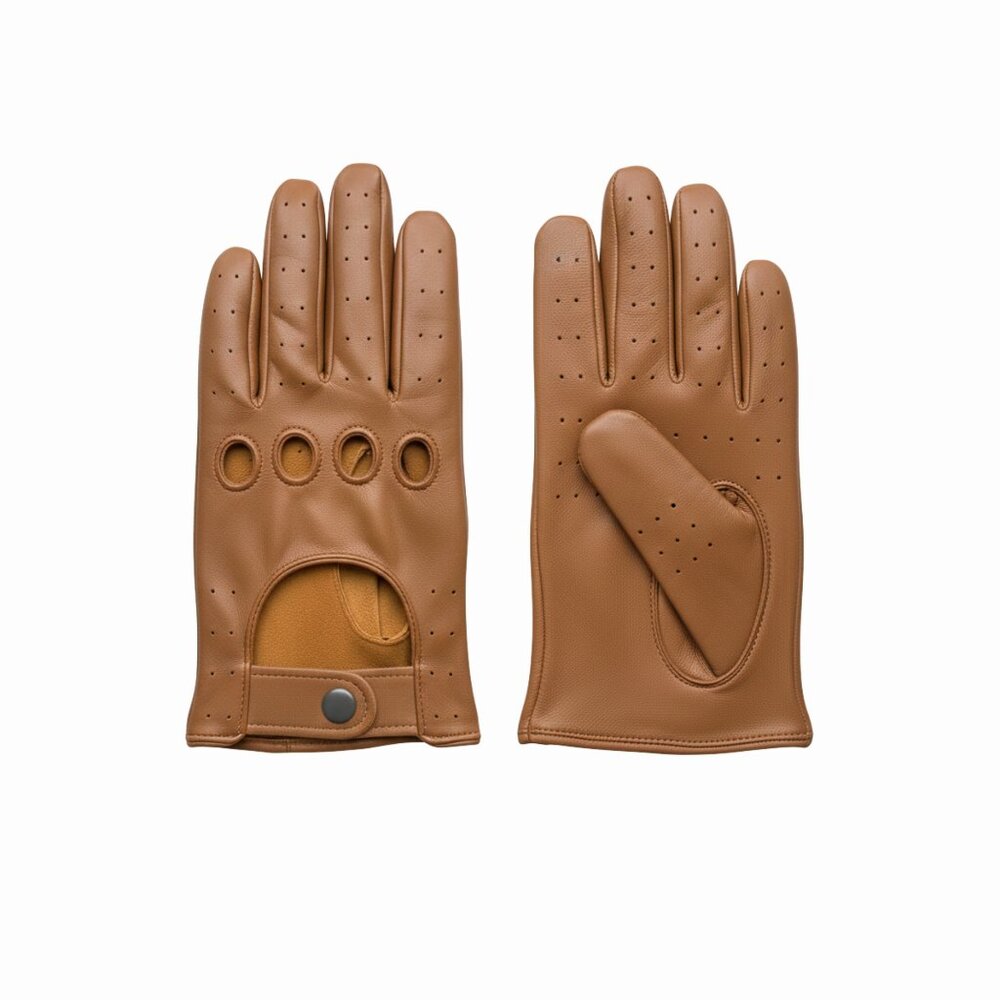 TELLARO Leather Driver Gloves – Brown